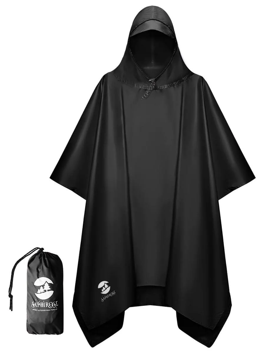  SaphiRose Rain Coat Women's Outerwear Black One Size 8.5 oz 5000MM — product photo