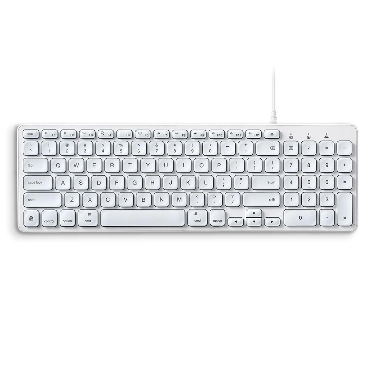 Perixx Perixx PERIBOARD-333MW Wired Backlit USB Keyboard White — product photo
