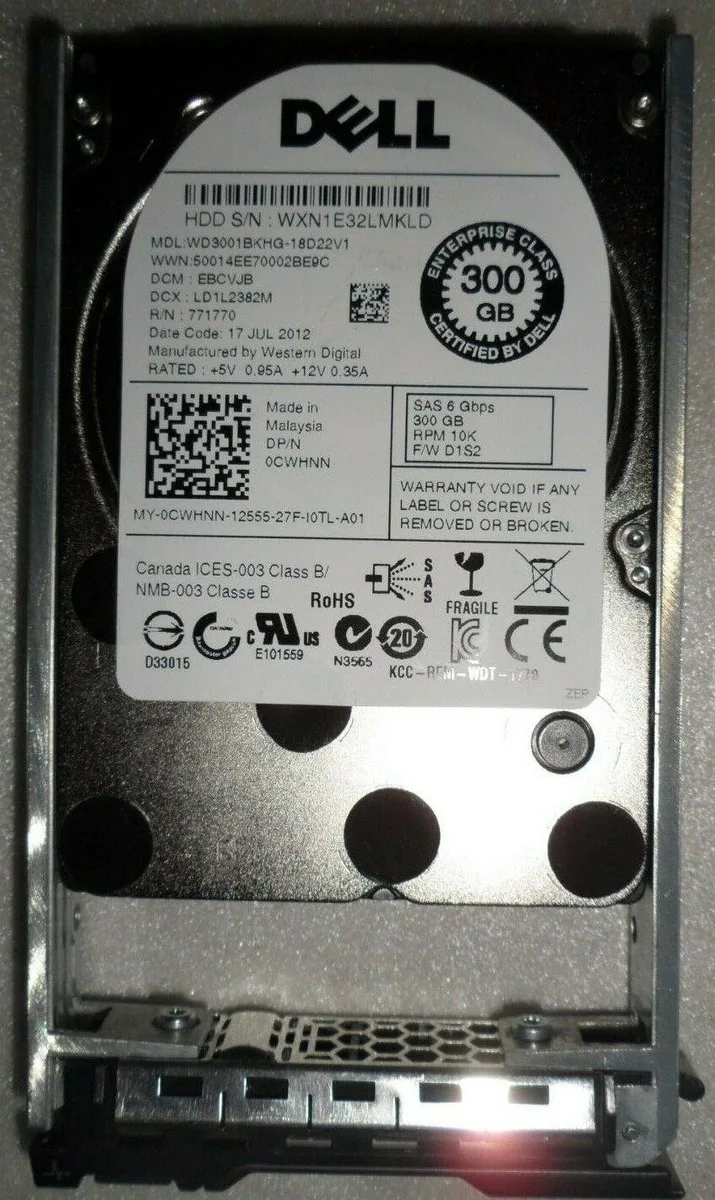 DELL DELL WD3001BKHG 300GB 6G 10K 2.5" SP SAS HDD internal hard drive — product photo