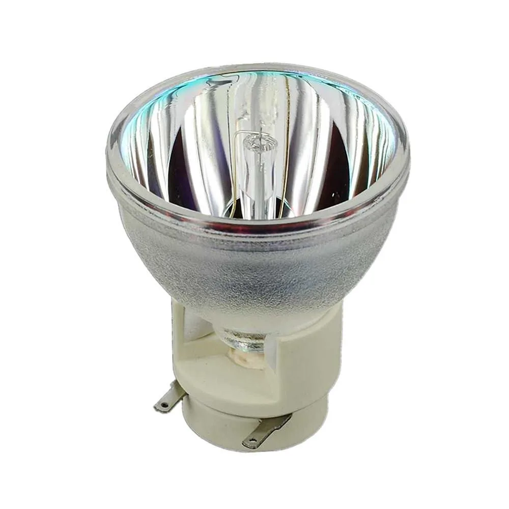 Bare projector lamp bulb in clear protective bag
