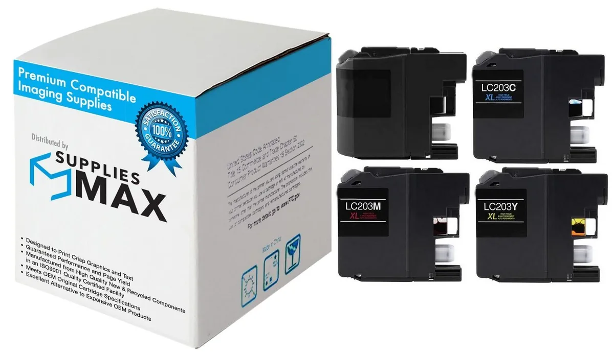 SuppliesMax SuppliesMax Compatible Inkjet Combo Pack LC-209BK LC-203CMY 2400 Pages — product photo