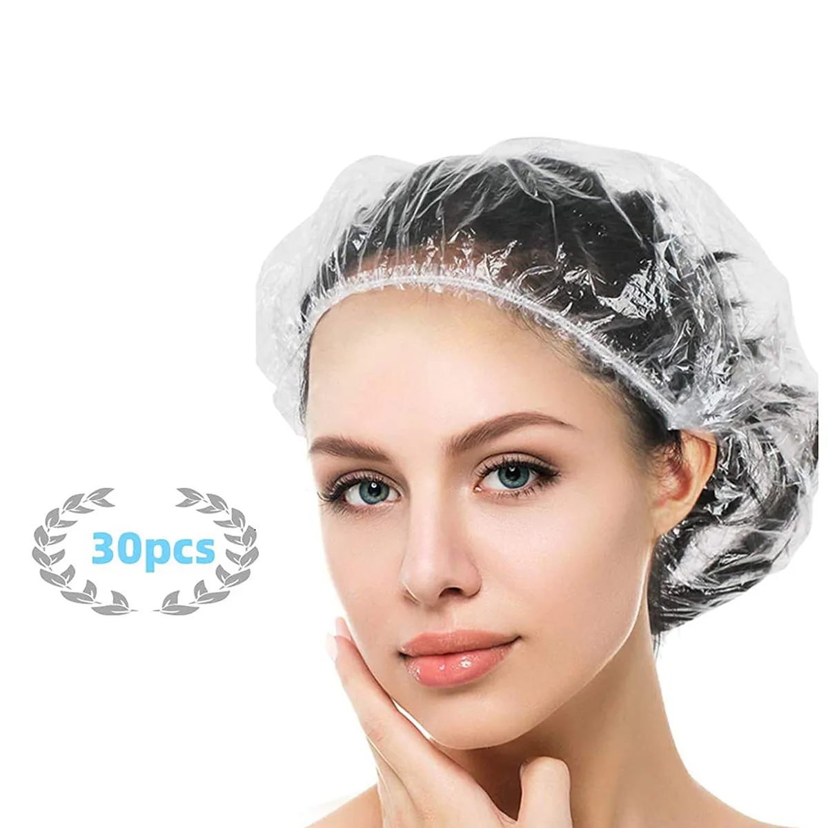 YIZIJIZI YM-white-30 Bath Shower Caps 30 Count 21 — product photo