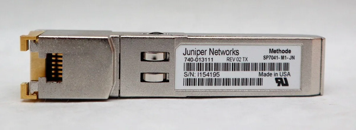 HPE Juniper Networking HPE Juniper Networking QFX-SFP-1GE-T SFP transceiver 1000Base-T RJ-45 100m — product photo