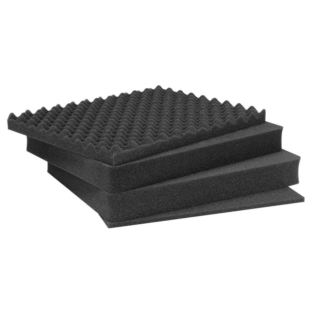 Black cubed foam inserts for 945 case, 22 by 17 inches, four pack