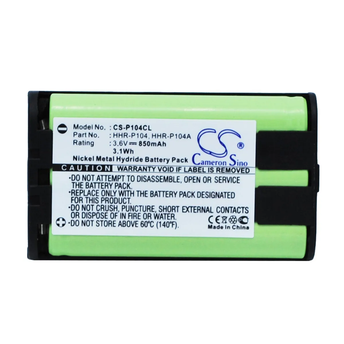 Cameron &amp; Co Cameron &amp; Co DS-CS-P104CL 0.85 Ah Ni-MH battery — product photo