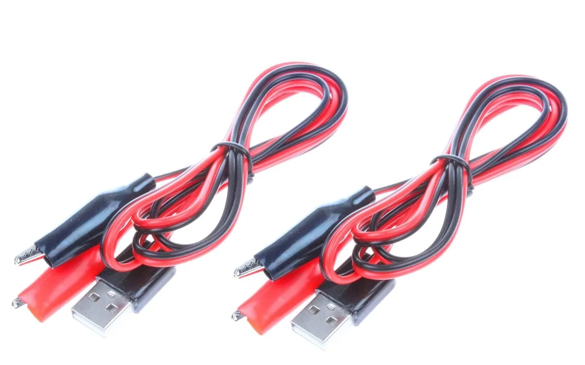  NOYITO Alligator Clip to USB Male Test Cable 3.2ft Pack of 2 — product photo