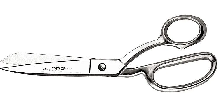 Heritage G208 8-inch bent trimmer, chrome-plated forged steel, offset handles