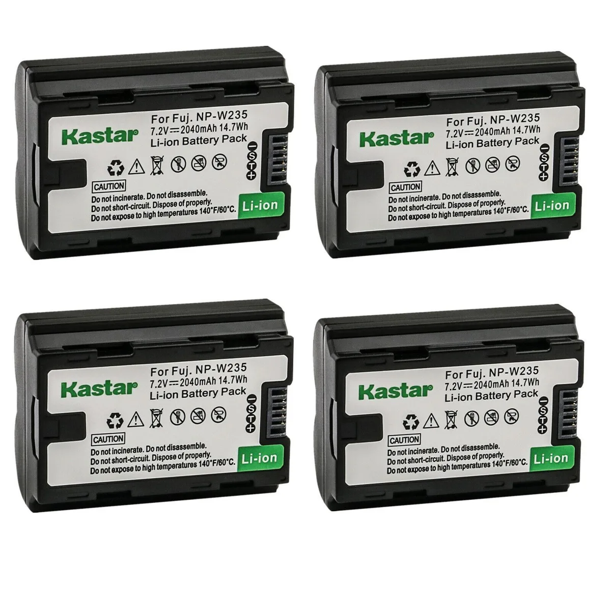 Kastar Kastar NP-W235 4-Pack 2040mAh Camera Battery — product photo