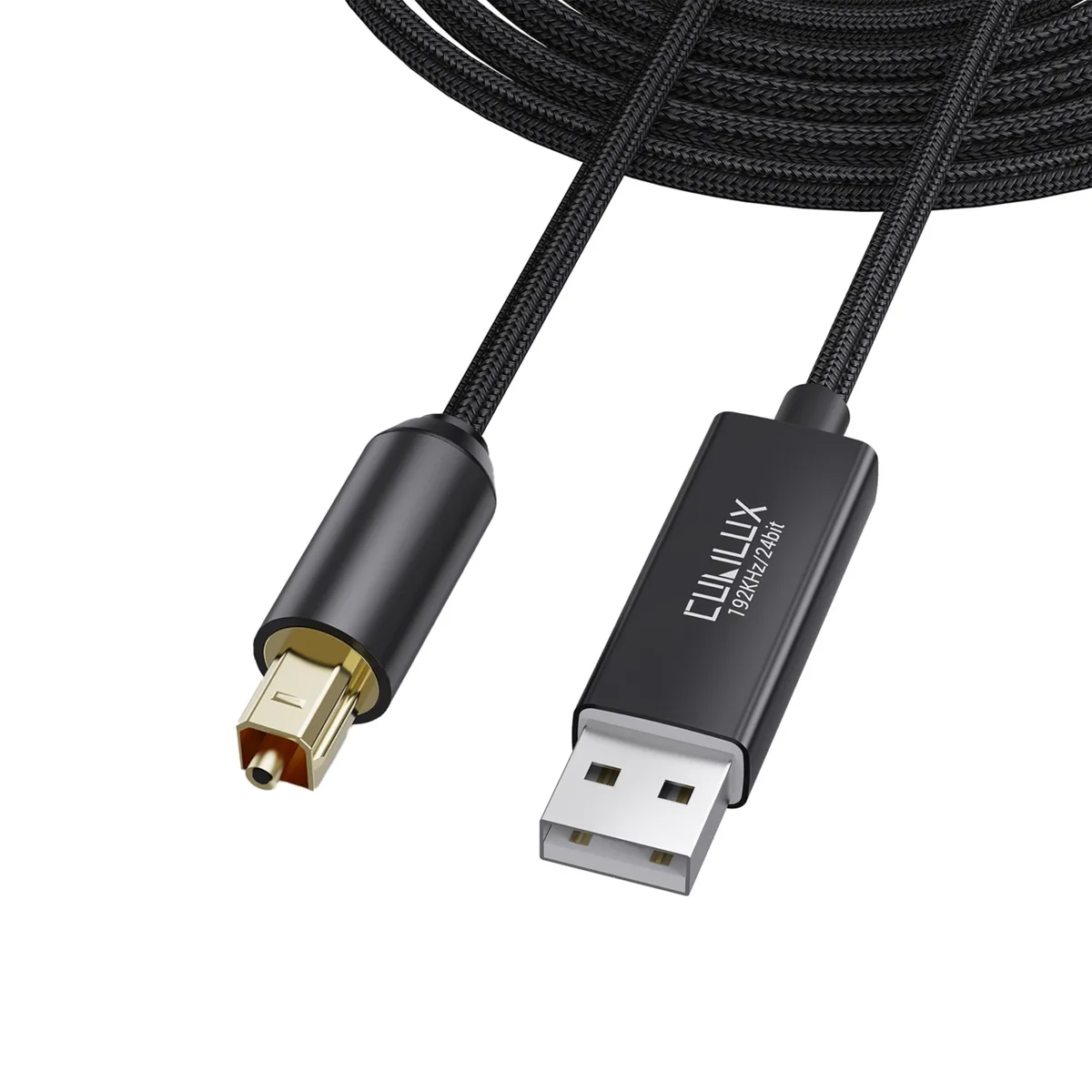  Cubilux USB A to Toslink Digital Optical Audio Cable 6.6 ft — product photo