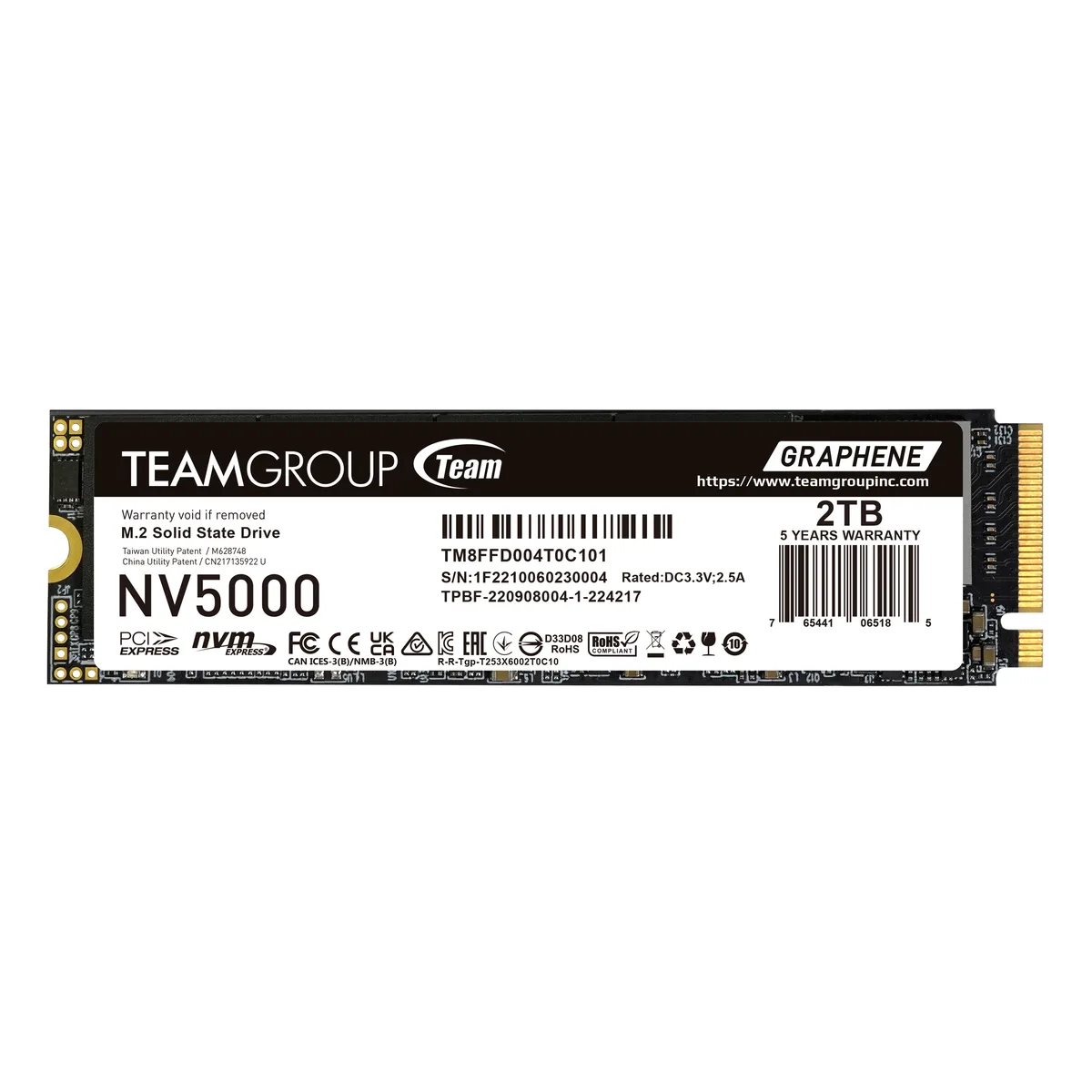 Team Group Team Group NV5000 2TB M.2 2280 internal SSD TM8FGM002T0C101 — product photo