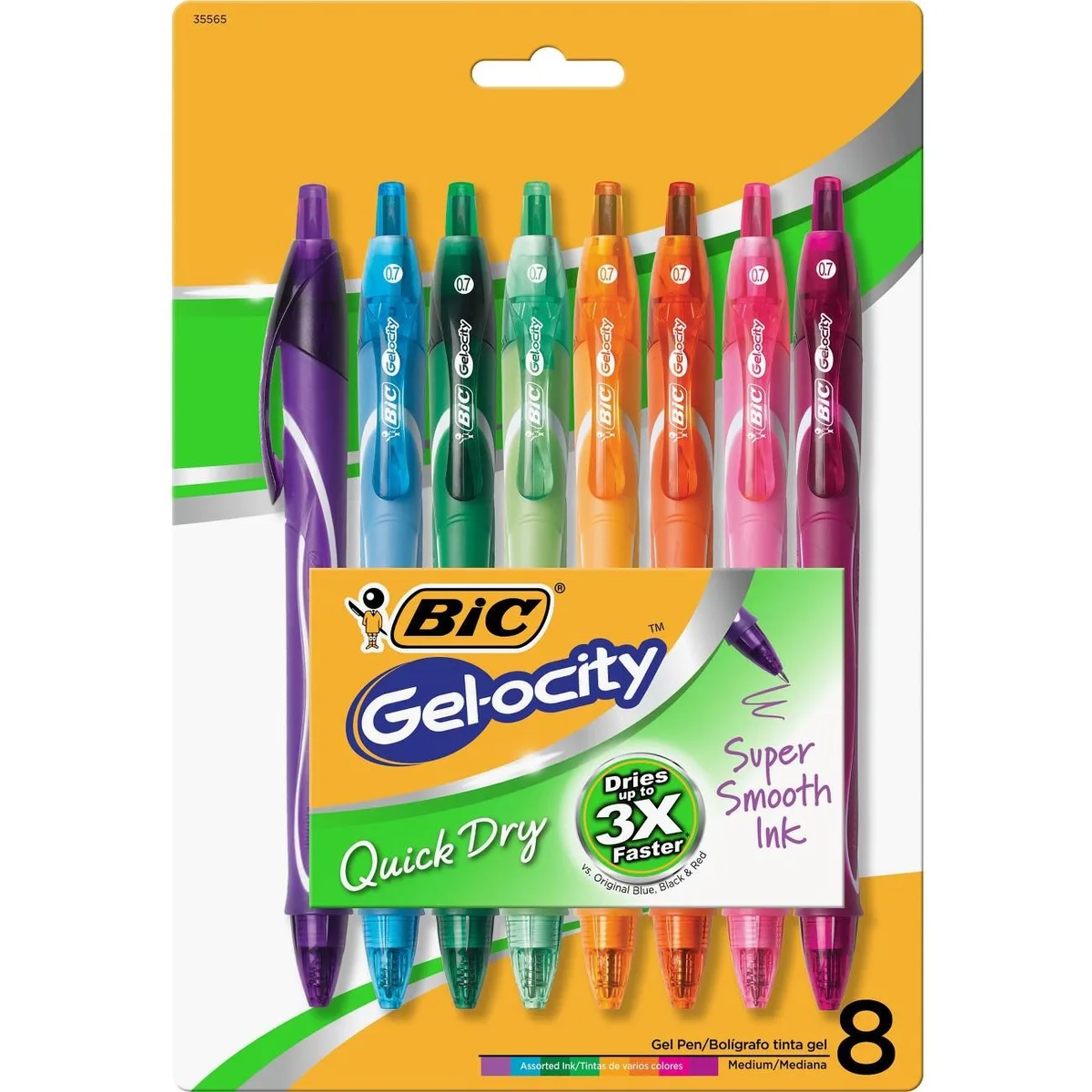 BIC America BIC America RGLCGAP81AST Gel-ocity Retractable Pen 0.7 mm 8 Pack — product photo