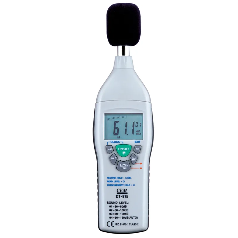 CEM CEM DT-815 Sound Level Meter Red 210x55x32mm 230g — product photo