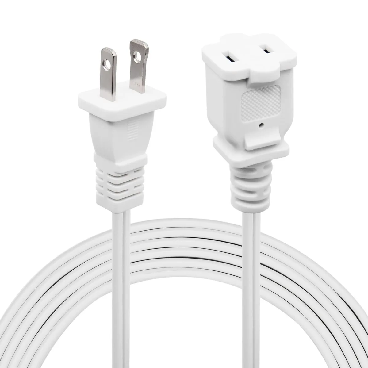  Yeatel 5 ft 18 AWG 10 A 125 V White Polarized Power Extension Cord — product photo