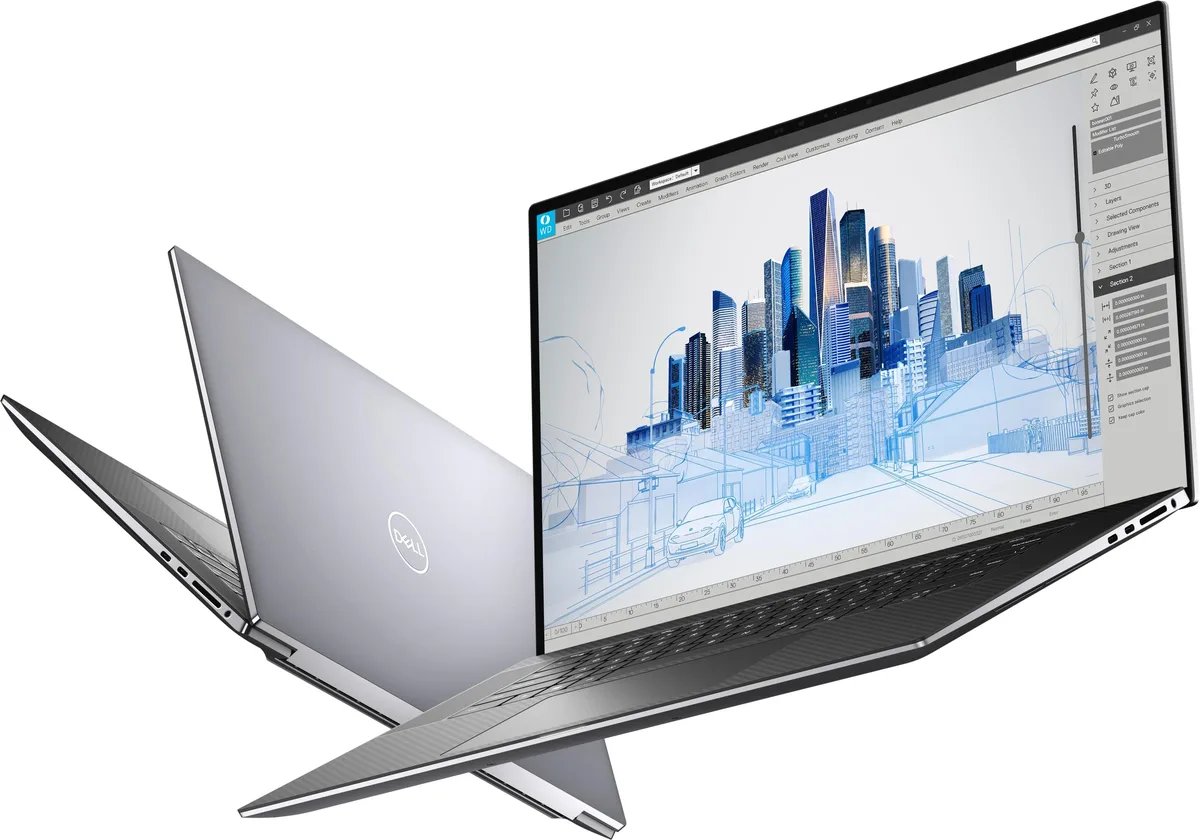 DELL DELL Precision 5760 laptop i7-11850H 64GB 512GB RTX A2000 17 FHD+ Silver — product photo