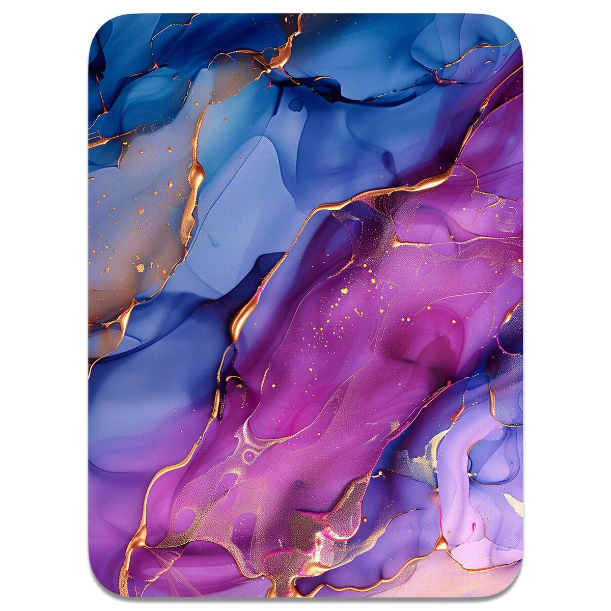 Small rectangular mouse pad with marble pattern, lycra top, rubber base