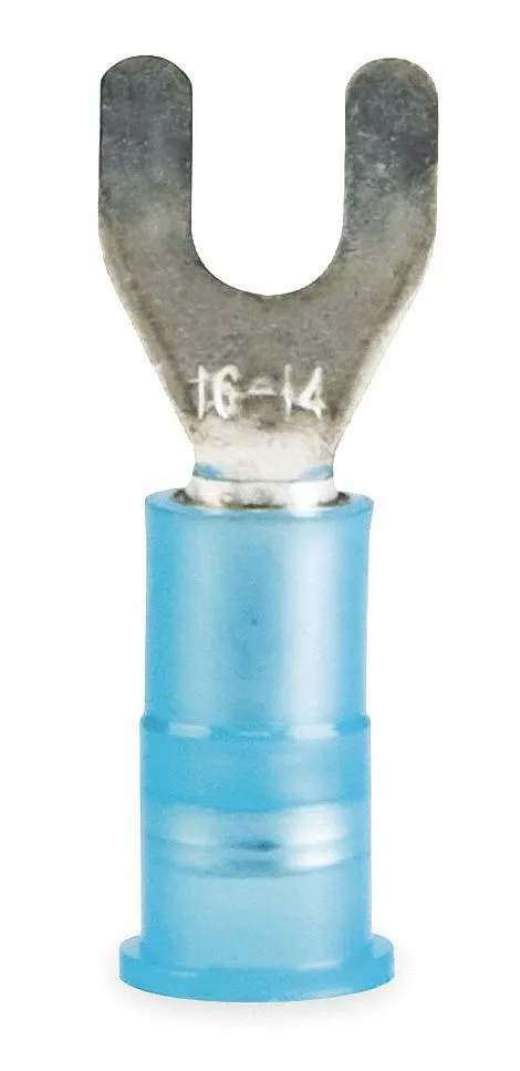 3M 3M MNG14-8FX Fork Terminal #8 Stud 14 AWG 600 V Nylon Blue — product photo