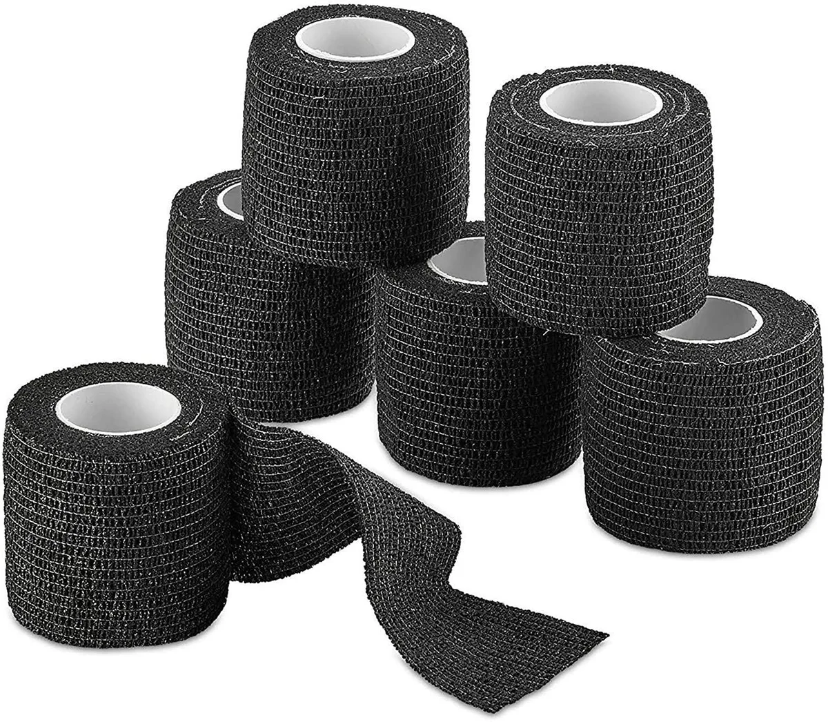MEDca MEDca Vet Wrap 6 Rolls Black 2 in x 5 Yards First Aid — product photo