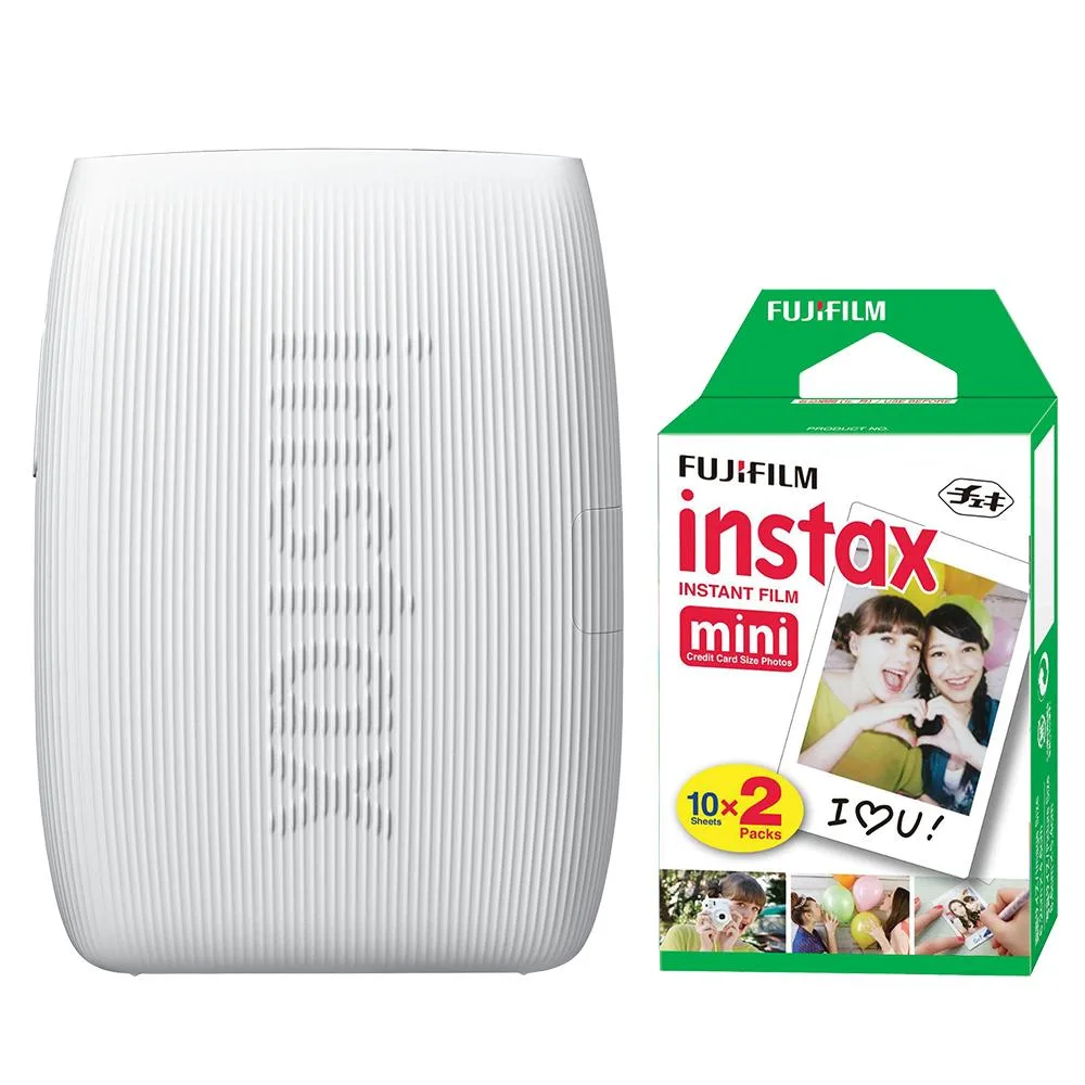 FUJIFILM FUJIFILM instax mini Link 3 Smartphone Printer Clay White with 20 Film Sheets — product photo