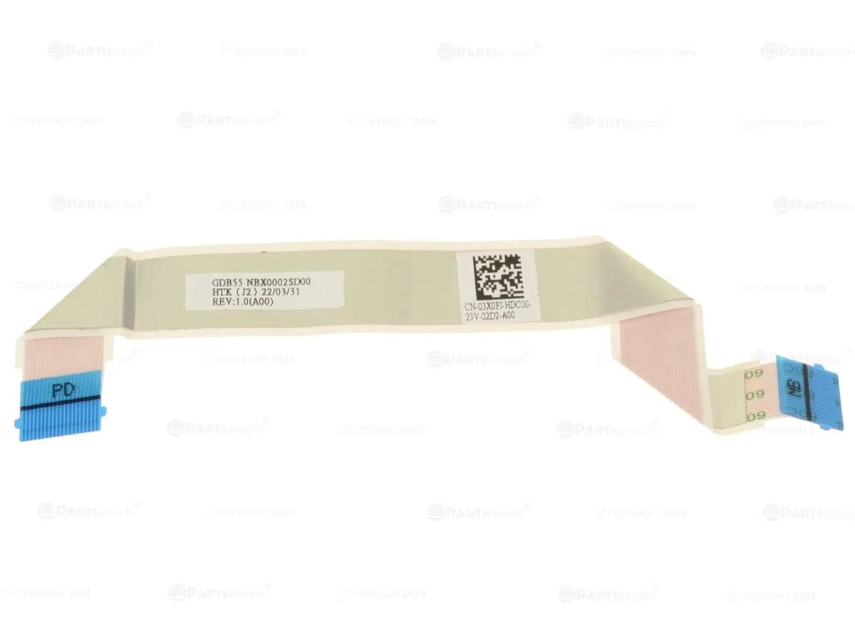 Thin flat ribbon cable with connectors for Dell Precision 7560 power button