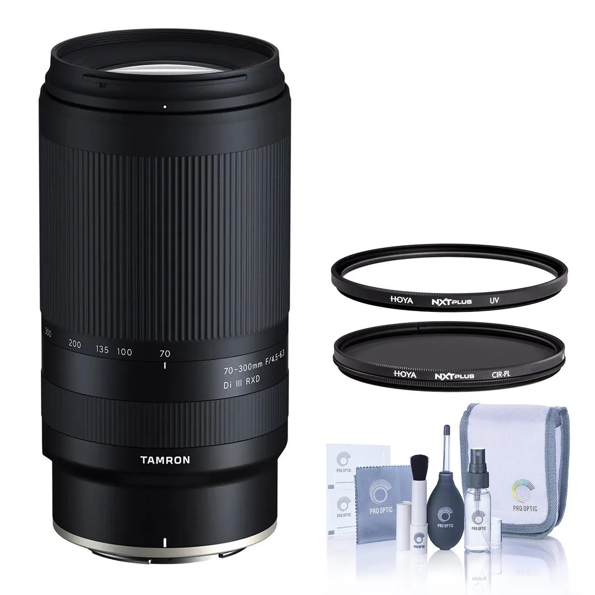 Tamron Tamron 70-300mm f/4.5-6.3 Di III RXD for Nikon Z with 67mm UV CPL Filters and Cleaning Kit — product photo