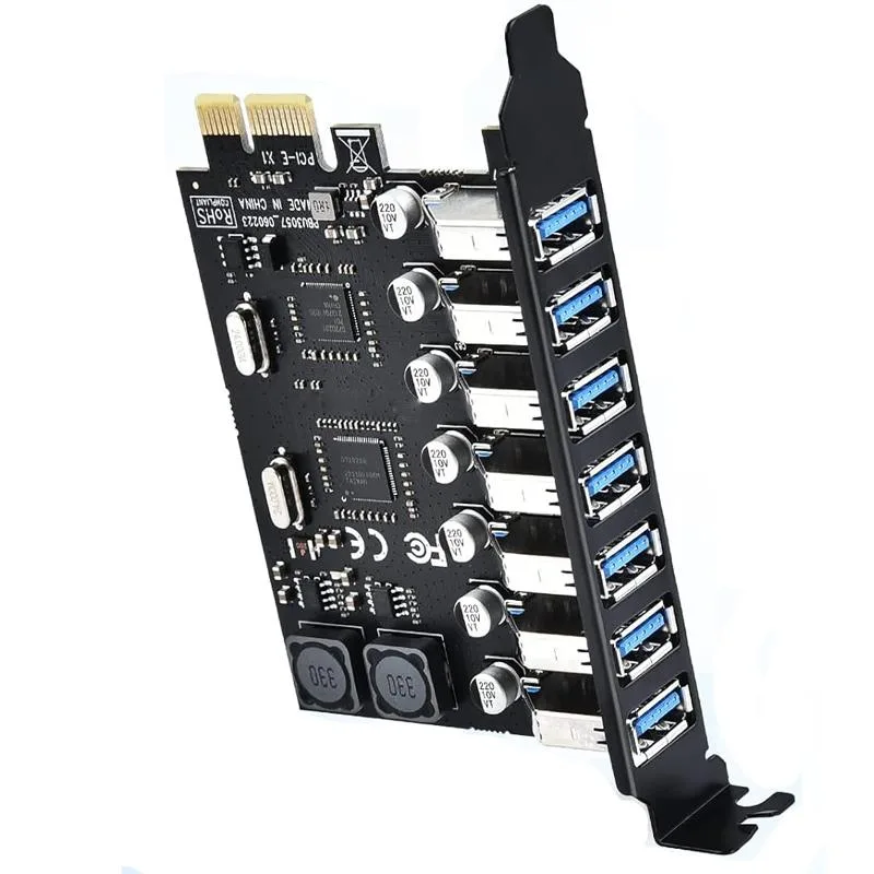 ESTONE ESTONE PCIE27USBA 7-Port USB 3.0 PCIe Front Expansion Card 7 Devices — product photo