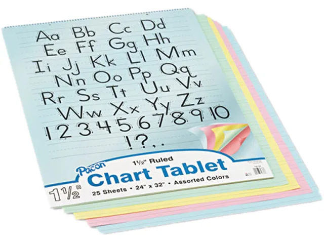 Pacon Pacon 74733 Colored Chart Tablet Ruled 24 x 32 25 Sheets Pad — product photo