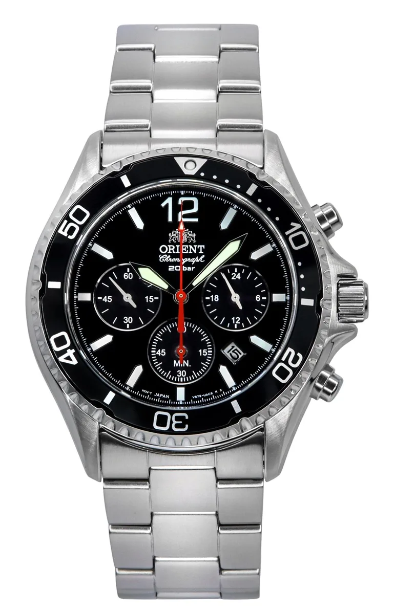 Orient Orient RA-TX0202B10B Black Dial Solar Diver's 200M Watch — product photo