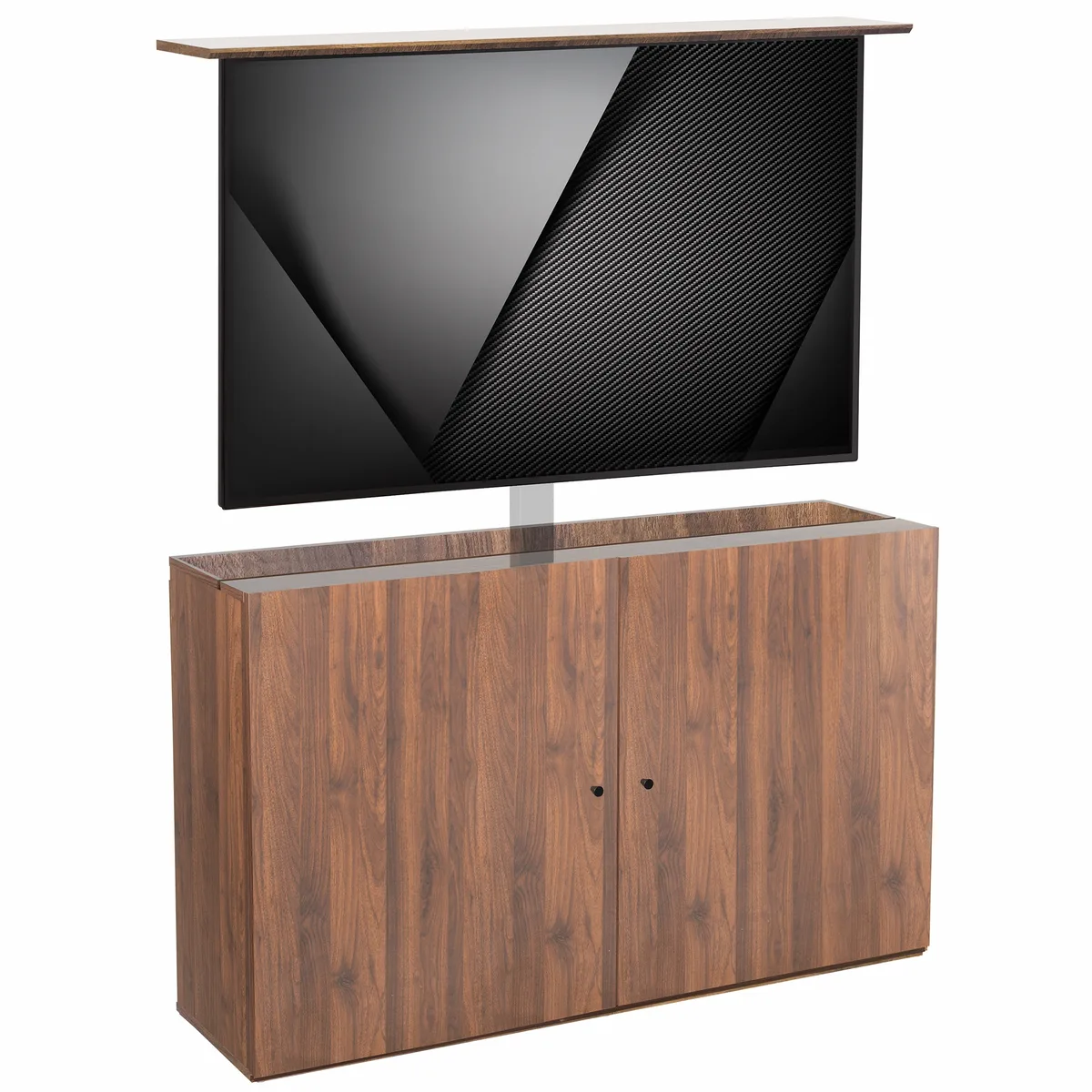 VIVO VIVO Walnut Motorized Vertical Lift TV Cabinet 32-55 inch — product photo