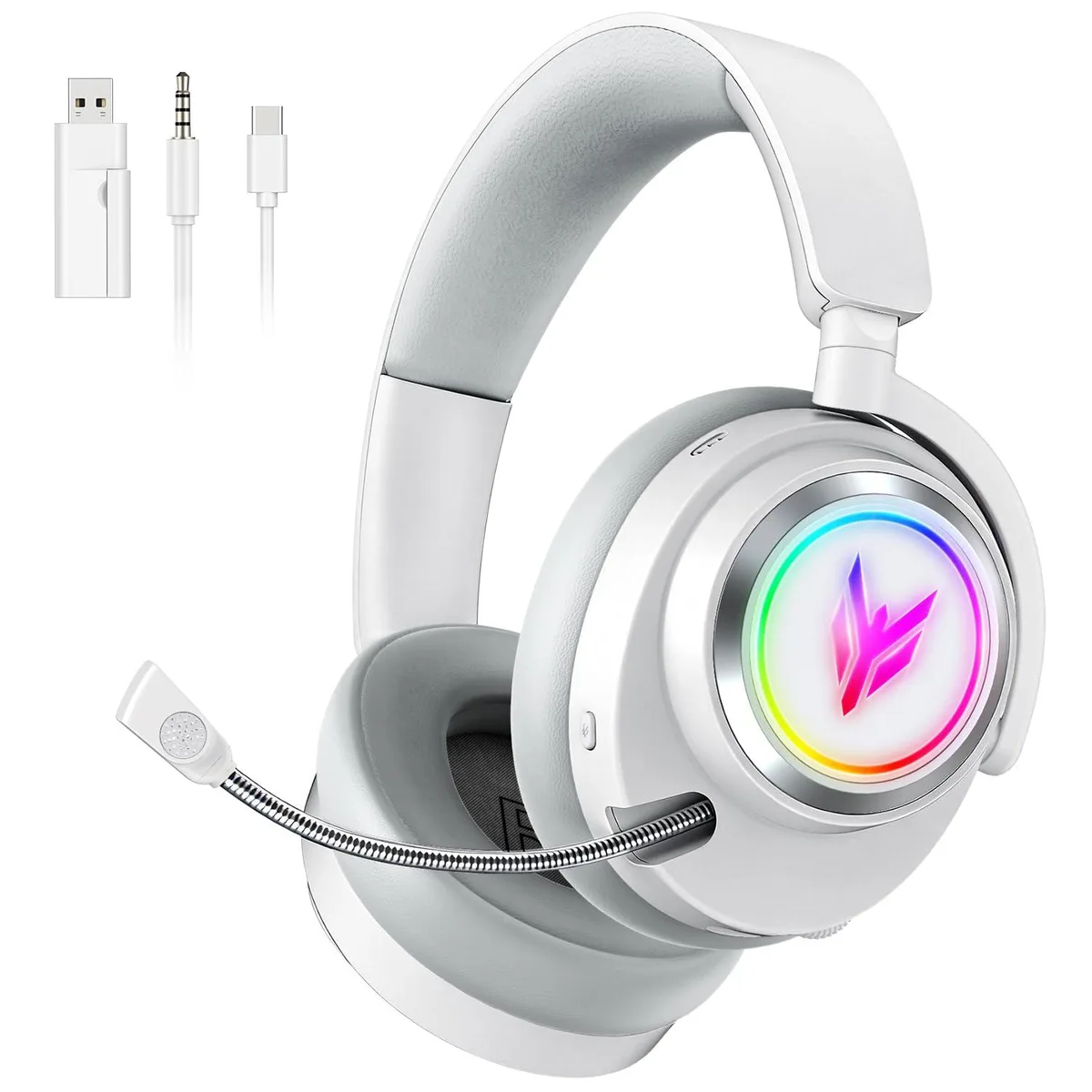 YPBDAN SZ06 BX151 Over-Ear Headphones White 50mm 100h Bluetooth 5.4 — product photo