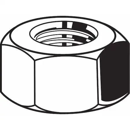 Zoro Select Grade 8 steel hex nut black oxide finish