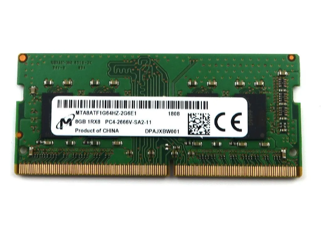 Micron Technology, Inc. Micron Technology, Inc. MTA8ATF1G64HZ 8GB 1RX8 DDR4 SO-DIMM 2666MHz laptop RAM — product photo