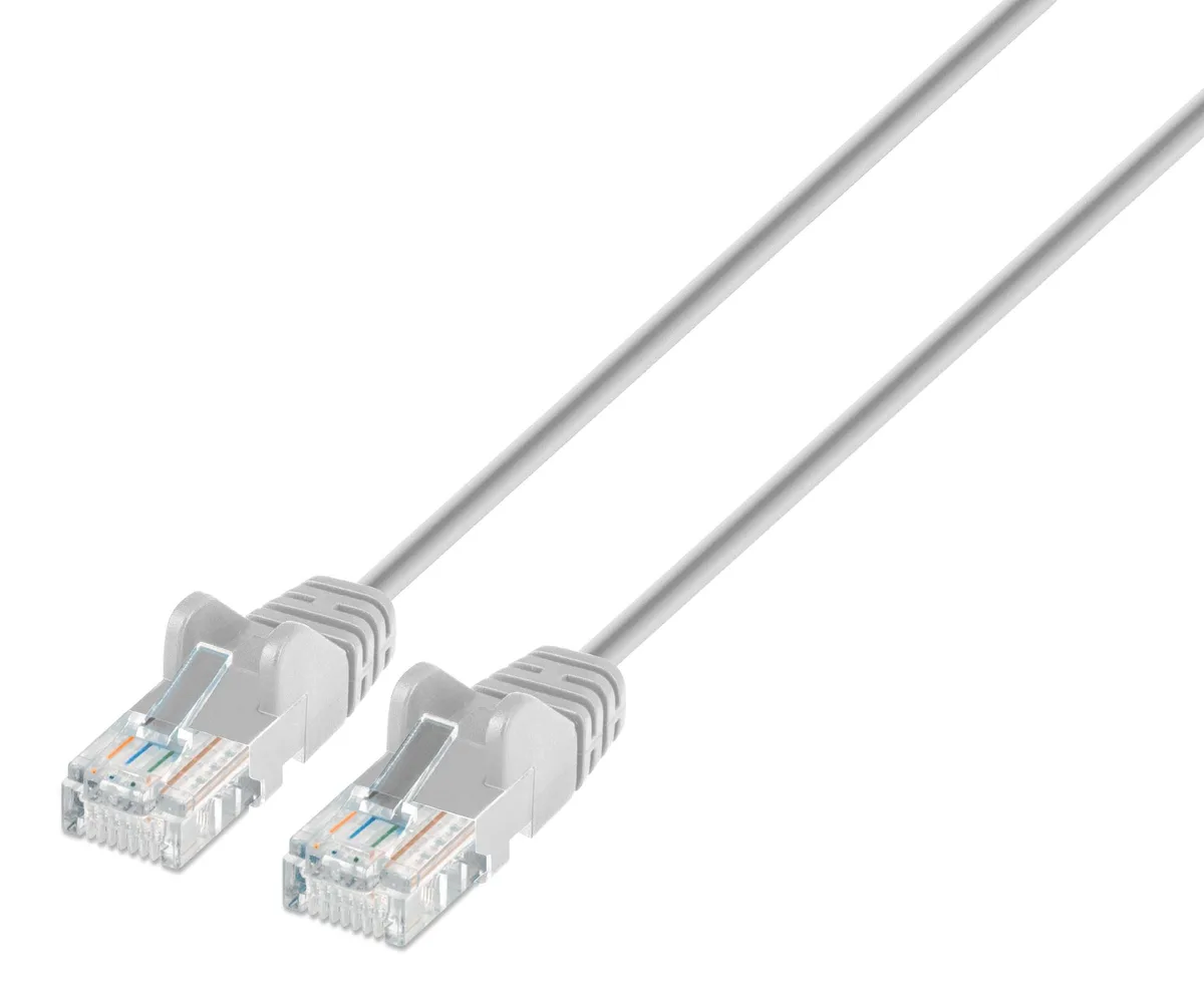Intellinet Network Solutions Intellinet Network Solutions Slim Cat6 Ethernet Cable 1.5 ft Gray 10G 250 MHz 30 AWG — product photo