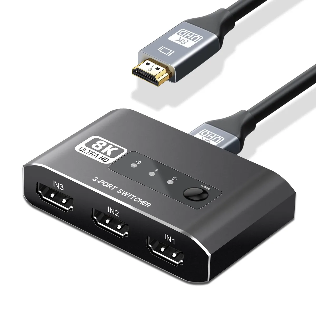 WRIARICH WRIARICH HDMI 2.1 Video Switch 3x1 8K 60Hz 4K 120Hz — product photo