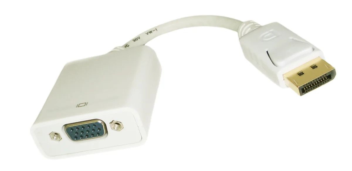 PPA International PPA International DisplayPort to VGA Adapter White 3 in. 1080p@60Hz — product photo