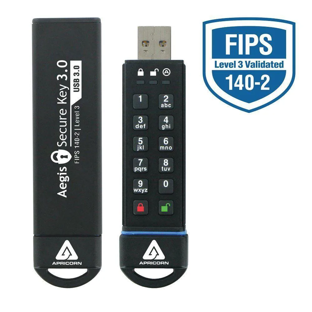 Apricorn Apricorn Aegis Secure Key 3.0 120 GB USB flash drive — product photo