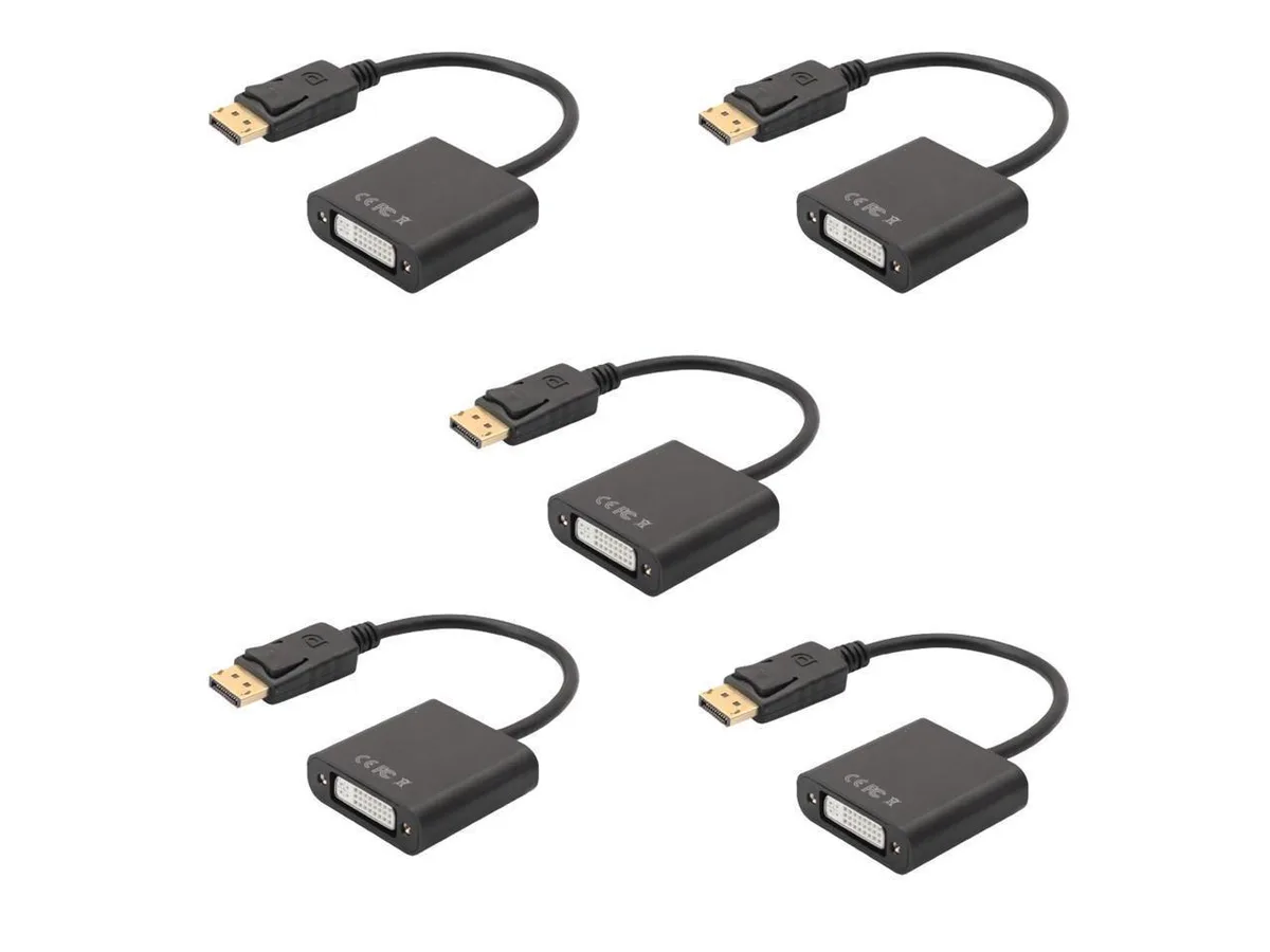 BUCIER BUCIER DisplayPort to DVI-D Single Link Adapter 5-Pack Black — product photo
