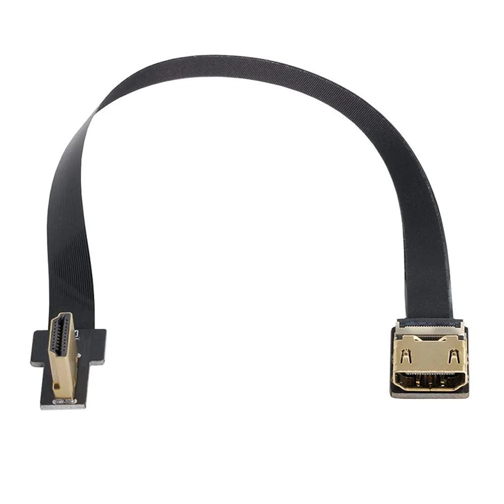 LORDWORLD LORDWORLD Right-Angled 90° HDMI Male-Female FPC Cable 20cm — product photo