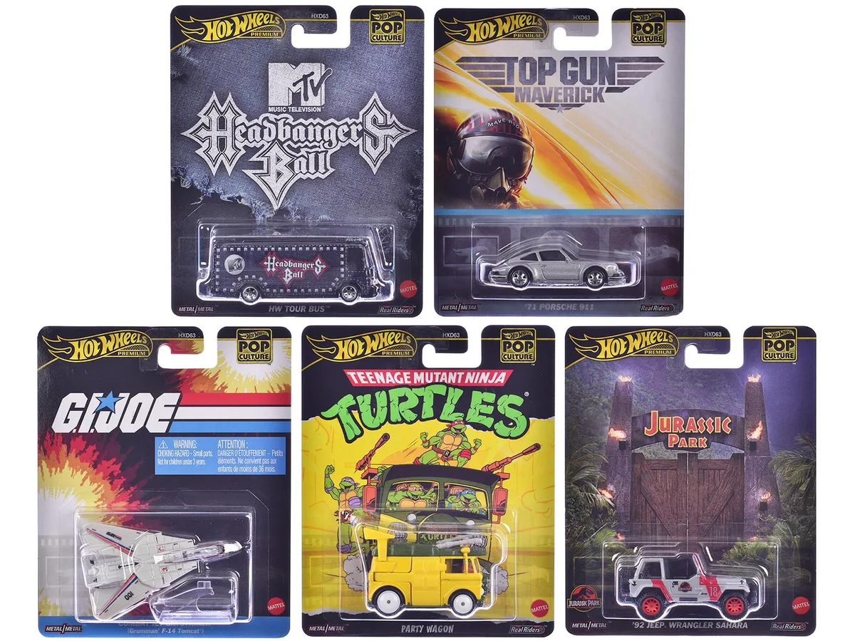 Hot Wheels Hot Wheels Pop Culture 2025 Premium Series 5-Piece Set K Hobby Collectible — product photo