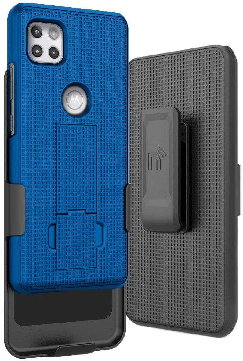 Nakedcellphone Nakedcellphone Holcom Kickstand Case + Belt Clip Holster Combo Blue XT2113 — product photo