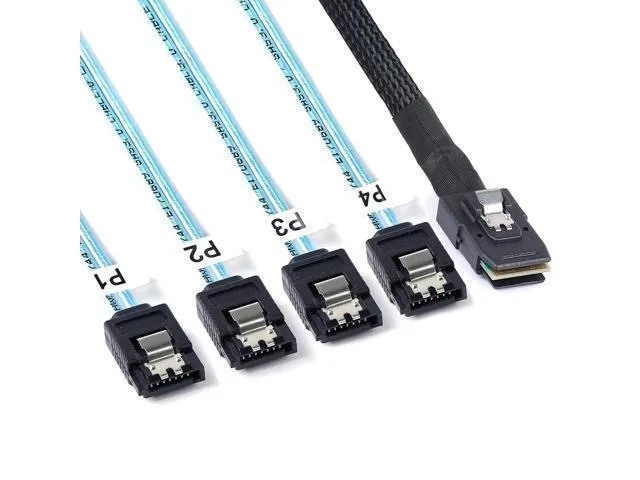 LORDWORLD LORDWORLD SFF-8087 Mini SAS to 4x SATA Cable 1M 2Pack — product photo