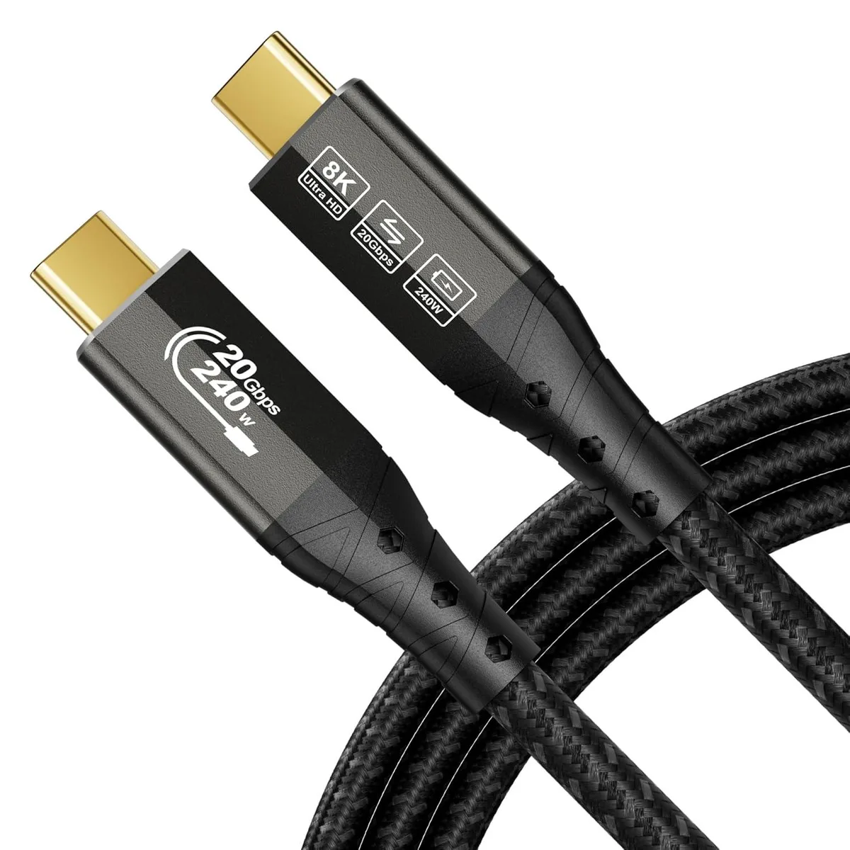 Kootion Kootion USB-C Cable 10 ft 20 Gbps 240 W 8K@30 Hz — product photo