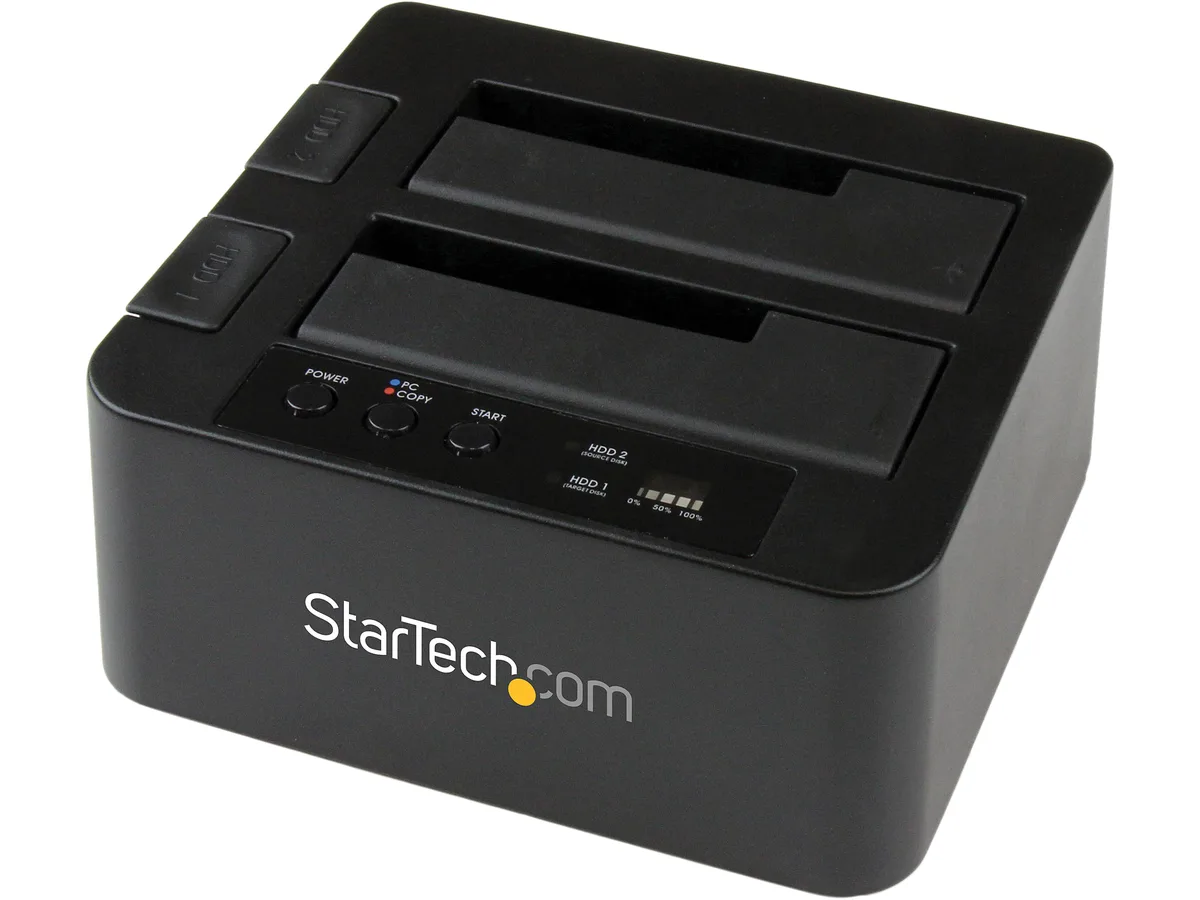 STARTECH STARTECH SDOCK2U33RE USB 3.0 eSATA Dual 2.5 3.5 SATA Drive Enclosure — product photo