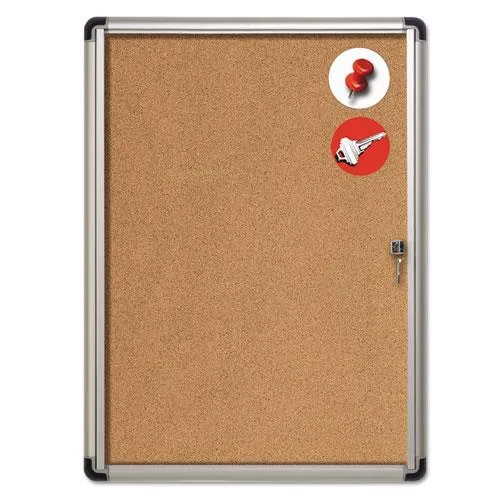 Bi-Silque Bi-Silque VT630101690 enclosed cork bulletin board 28 x 38 aluminium frame — product photo