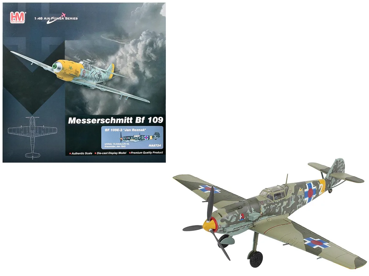 Hobby Master Hobby Master Messerschmitt Bf 109E-3 "White 2 Jan Reznak" 1/48 Diecast — product photo