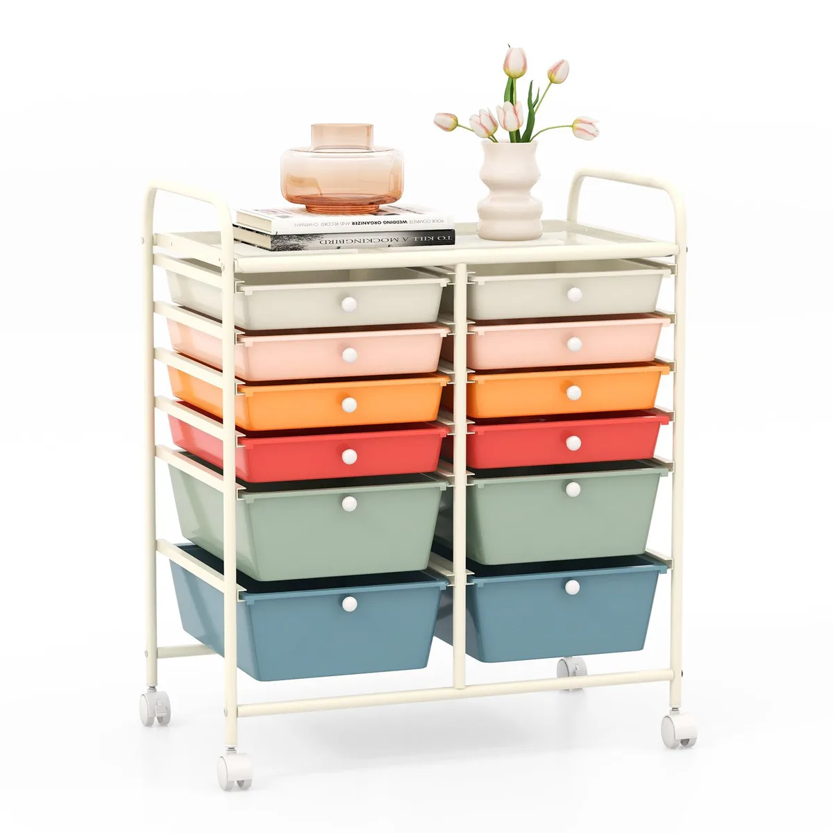 SlickBlue SlickBlue 12-Drawer Rolling Cart Deep Multicolor file cabinet — product photo
