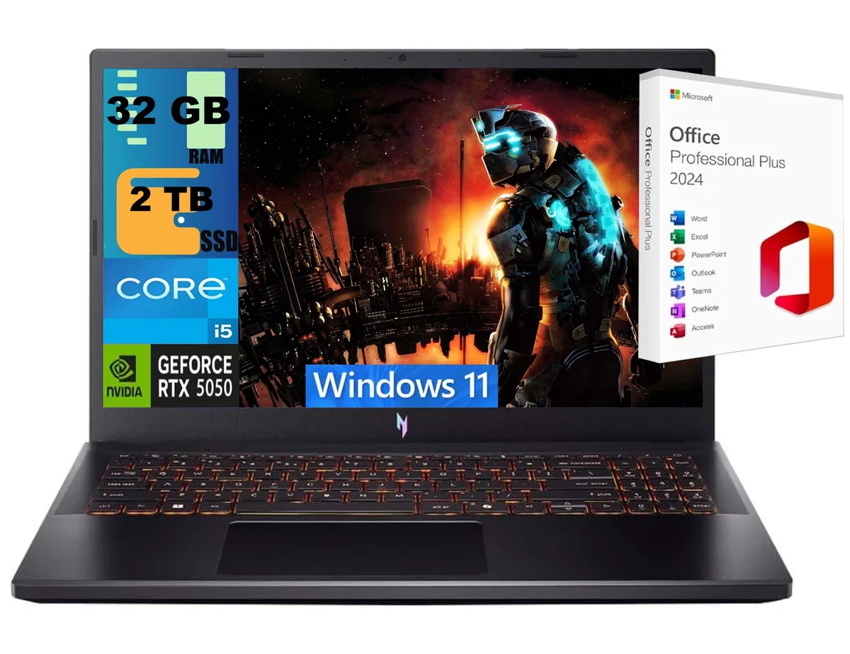 Acer America Acer America Nitro V 15 gaming laptop i5-13420H RTX 5050 32GB 2TB — product photo