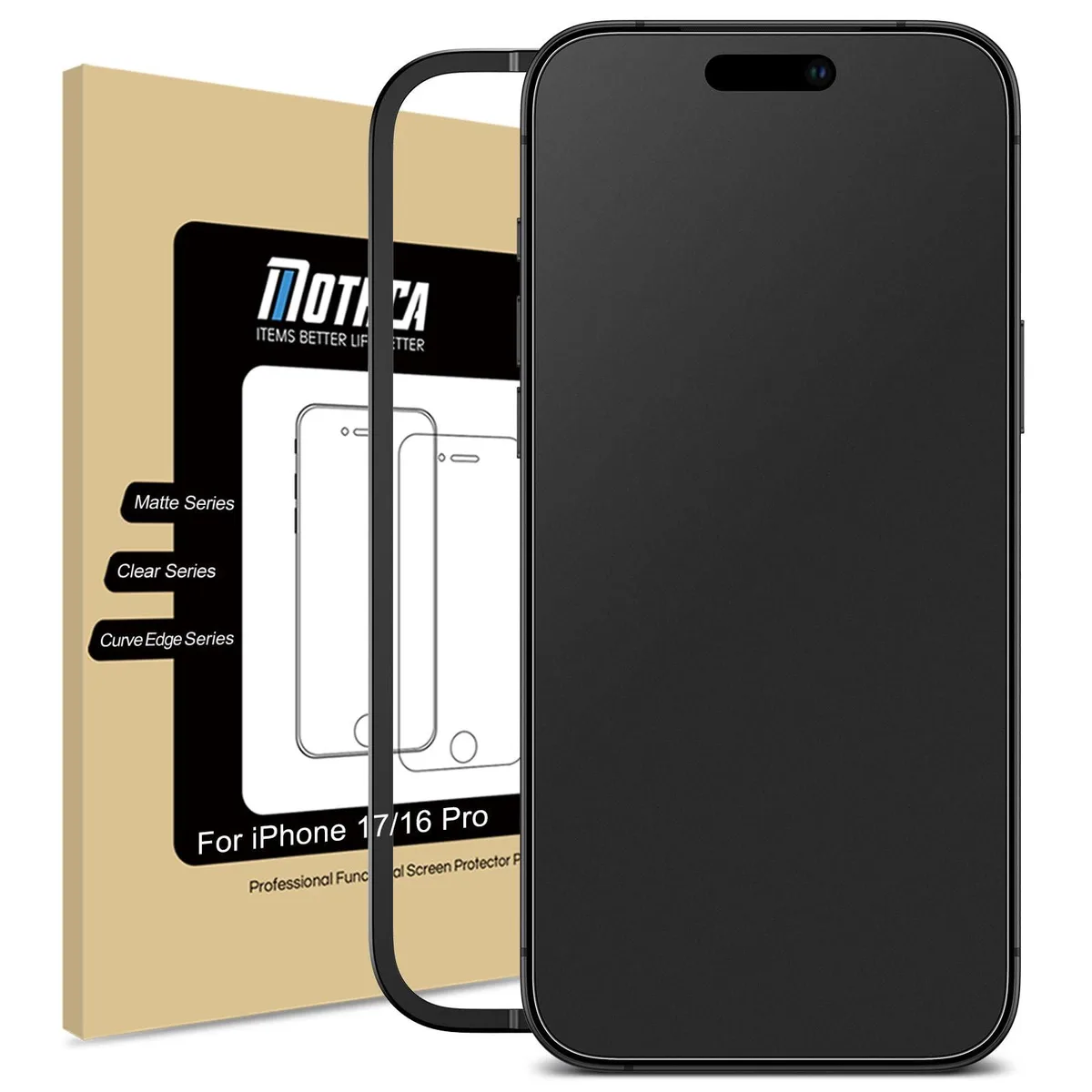  Glass Screen Protector iPhone 17 / 16 Pro 6.3" Anti-Glare Anti-Fingerprint 9H Tempered Glass — product photo