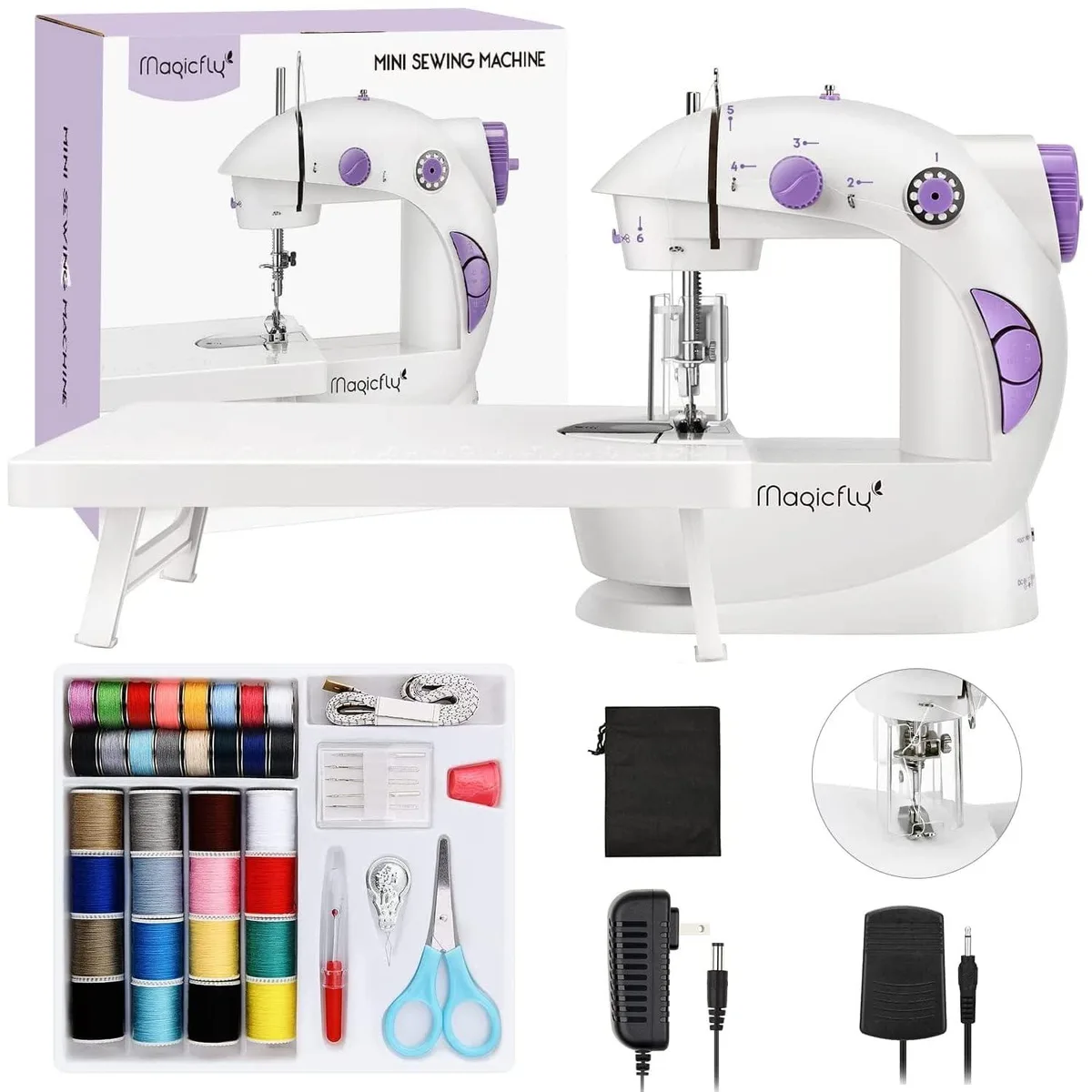  Magicfly Mini Portable Sewing Machine MF600 White — product photo