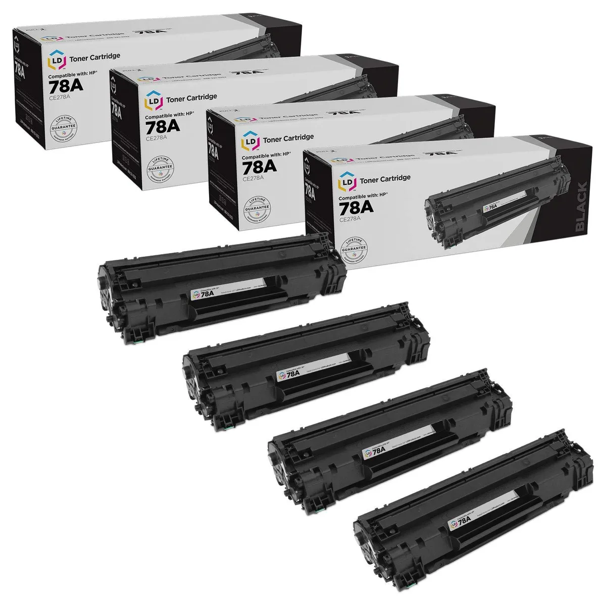 LD Products LD Products HP 78A CE278A Black Toner Cartridge 4-Pack — product photo