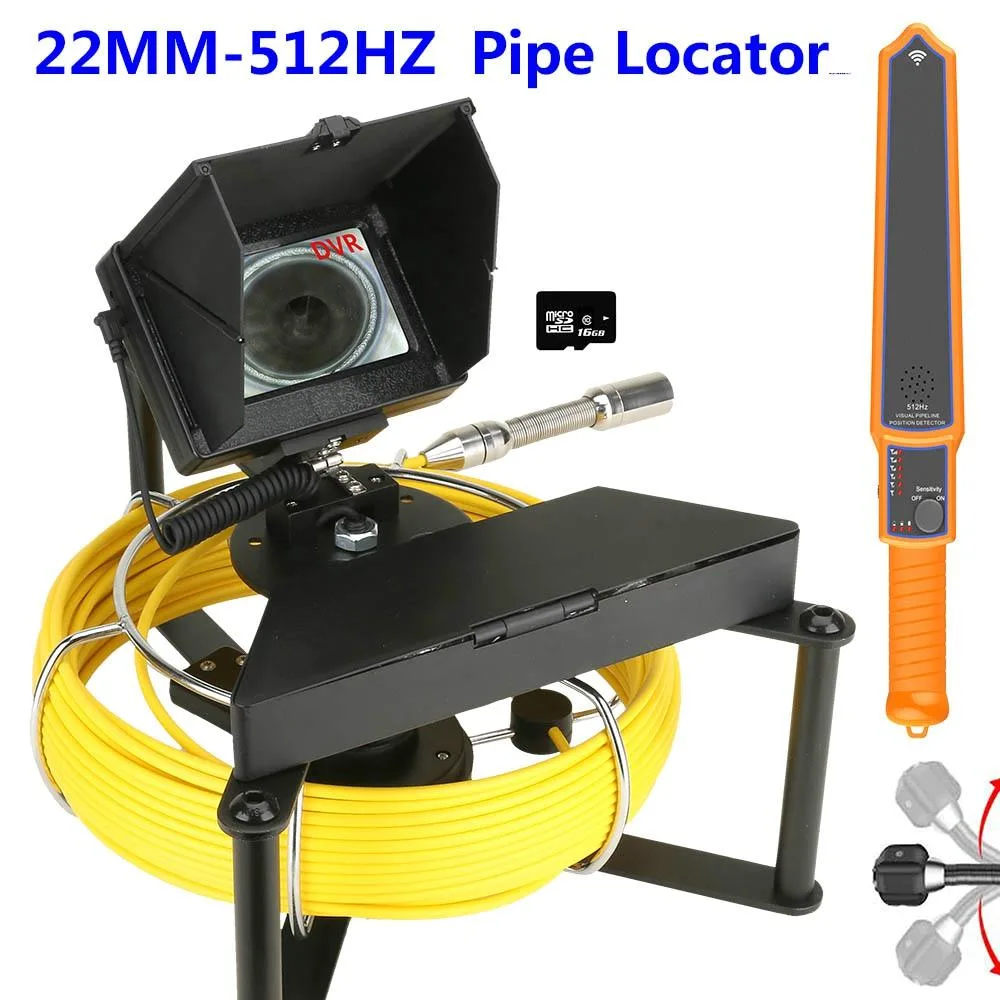 visiPower visiPower 30m 4.3" IP68 Sewer Camera 512Hz Locator 16GB DVR — product photo